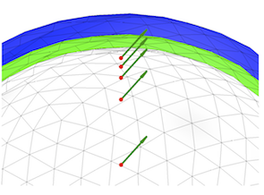 Sphere model with 5 dipoles (zoom)